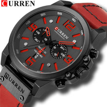 Load image into Gallery viewer, CURREN Mens Watches Top Luxury Brand Waterproof Sport Wrist Watch Chronograph Quartz Military Genuine Leather Relogio Masculino