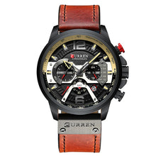 Load image into Gallery viewer, CURREN Luxury Brand Men Analog Leather Sports Watches Men's Army Military Watch Male Date Quartz Clock Relogio Masculino 2019