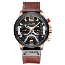 Load image into Gallery viewer, CURREN Luxury Brand Men Analog Leather Sports Watches Men's Army Military Watch Male Date Quartz Clock Relogio Masculino 2019